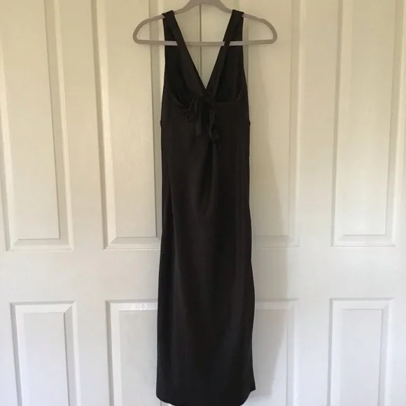 Third Form Elegant Black Satin Sleeveless bias midi Dress Australia Sz 8 - Picture 4 of 7